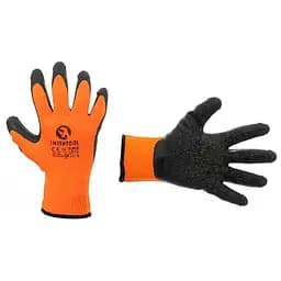 Рукавички робочі захисні Intertool латексна рифлена 9" (в упаковці 12 шт.)