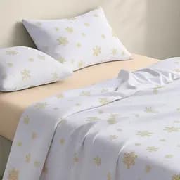 Наволочка Cosas Snowflakes gold фланелева 40х60 см золотиста (Flannel_SnowflakesGold_40x60) - мініатюра 5