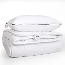 Набір MirSon вовна №9559 Bianco Wool зима ковдра 140х205 см + подушка білий (2200010806380)