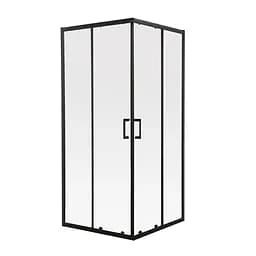 Душевая кабина без поддона Mixxus Premium Diverse SC02-90x90x195-TR Black прозрачное стекло 5 мм MI6862, Черный матовый, Универсальная, прозрачная