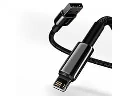 Кабель Baseus Tungsten Gold Fast Charging Data Cable USB to Lightning 2.4A 1 м Чорний - мініатюра 2