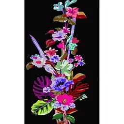 Набор для росписи по номерам Весенняя палитра, на черном фоне, 50x25 см, BH5025-9