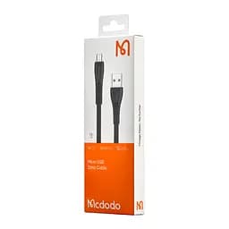 Кабель Mcdodo Flying Fish Series Micro USB Data Cable with LED Light 1.2 м CA-6751 Чорний - мініатюра 2