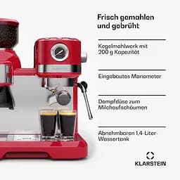 Кавоварка Klarstein Bella Café Espresso 1550 Вт (10046429) - мініатюра 3