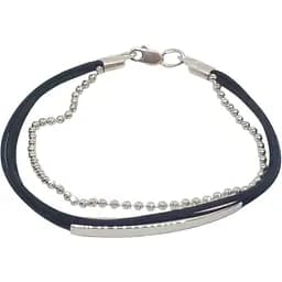 Браслет из текстиля Qvaliz с серебряными вставками. 905-01102 16