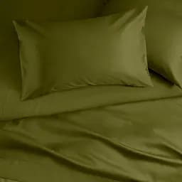 Простирадло Cosas на резинці сатин 80х160 avocado, авокадо (53Satin_Avocado_80x160x20) - мініатюра 2