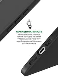Силиконовый чехол с MagSafe для Apple iPhone 15 Pro, ICON2 MagCase, черный, противоударный, панель с мягкой подкладкой, защита всего корпуса, поддержка беспроводной зарядки, совместим с защитными стеклами и пленками, ArmorStandart (ARM72743) - мініатюра 4