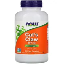 Котячий кіготь Now Foods Cat's Claw 500 мг 250 вегетаріанських капсул