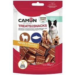 Ласощі для собак Camon Treats & Snacks Кубики з ягням і тріскою 80 г