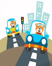 Набор для росписи по номерам Гонки в городке, Strateg, 30x30 см, ES149