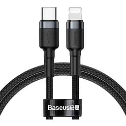Кабель Baseus Cafule Cable Type-C to lightning PD 18W 1 м Сірий+Чорний
