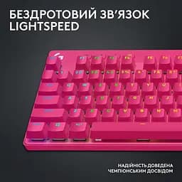 Ігрова клавіатура Logitech G Pro X TKL Lightspeed Tactile Magenta (920-012159) - мініатюра 7