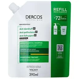 Шампунь Vichy Dercos від лупи для сухого волосся та подразненої та чутливої шкіри голови 390 мл 
