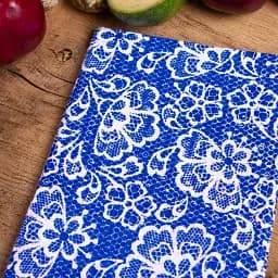 Рушник вафельний MirSon №512 Waffle Blue lace 60х45 см (2200006739784) - мініатюра 2
