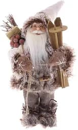 Новорічна фігура Санта Клаус з подарунками та лижами BonaDi 16х9х30 см dec0008689