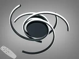 LED люстра Diasha 86W чорна 5 модулів пульт