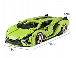 Конструктор машина MOULD KING  Lamborghini  Sian Sierne ламборджині для дітей та дорослих 1133 деталей - мініатюра 4
