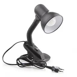 Настільна лампа Brille на гнучкій ніжці на прищепці чорна MTL-24 BK