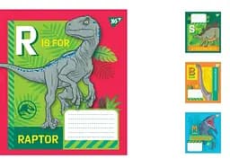 Тетради ученические 12 листов линия. YES Jurassic World, 25 шт. в упаковке