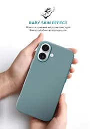 Силиконовый чехол для Apple iPhone 16, ICON2 Case, голубой, противоударный, панель, защита всего корпуса, матовая поверхность Soft Touch, выступает над дисплеем, совместим с защитными стеклами и пленками, с микрофиброй, ArmorStandart (ARM79629) - мініатюра 7