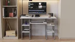 Комп'ютерний стіл Ferrum-decor Тім 75x140x60 сірий ДСП Білий 16мм (FRD-102468) - мініатюра 4