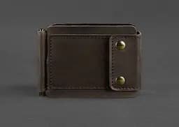 Мужской кожаный портмоне темно-коричневый 10.0 зажим для денег Crazy Horse