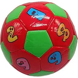 Мяч футбольный детский Bambi Цифры размер №2 14 см красно-зеленый (2029M(Red-Green))