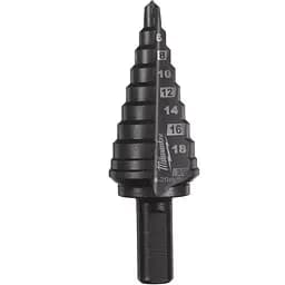 Свердло ступінчасте Step Drill COBALT ALCRN MILWAUKEE, діаметр 4-20мм з кроком 2мм