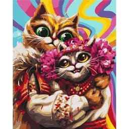 Картина за номерами Brushme Лютневі котики© Маріанна Пащук 40x50 см