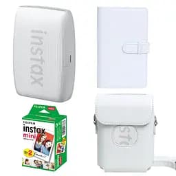 Подарунковий набір фотопринтер Fujifilm Instax Mini Link 3, Фотопапір 20шт, Чохол, Фотоальбом на 108 фото Білий