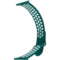 Ремінець Apple Watch Nike Sport 42/44/45/46/49 мм Темно-зелений/Білий L