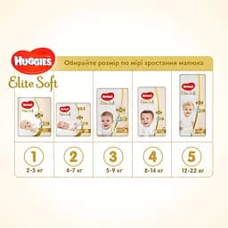 Підгузки Huggies Elite Soft 2 (4-6 кг), 25 шт. - мініатюра 8