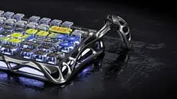 GravaStar Клавіатура механічна Mercury K1 Pro 80keys, GravaStar x Kailh Speedy Mint, BT/WL/USB, RGB, Interstellar Silver - мініатюра 6