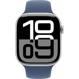 Apple Watch Series 10 GPS 46mm Silver Aluminum Case with Denim Sport Band M/L MWWM3 - мініатюра 2