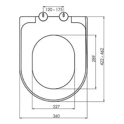 Сидіння для унітаза NKP INCI 0336 Soft Close+Quick Release термопласт 30412 - мініатюра 4