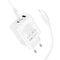 Зарядний комплект Hoco C126a Pure power three-port 40 W з кабелем USB-C USB-C - мініатюра 3