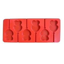 Силиконовая форма для леденцов и конфет на палочке "Сердечки", Kitchen Master Красный 82365