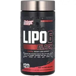 Жиросжигатель теромогенный Nutrex Research Lipo 6 Black Powerful WLS Extreme Potency 120 капсул