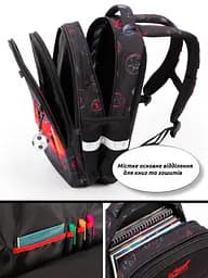 Шкільний рюкзак з ортопедичною спинкою для хлопчика з Машиною School Standard 38х30х18 см для першокласника (170-69) - мініатюра 4