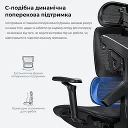 Ігрове крісло Anda Seat X-Air Mega Size XL Mesh Gray Twilight (AD-WY-01-GGSP) - мініатюра 9