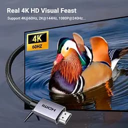 Кабель мультимедійний HDMI M to HDMI M 3.0m V2.0 4K60Hz HD153 black Ugreen (25300) - мініатюра 2