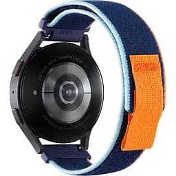 Ремінець для Samsung Galaxy Watch 4 Classic 46mm - синьо-жовтогарячий ширина кріплення 20мм нейлоновий Watchbands NormalCloth (W45-8WB56064304)