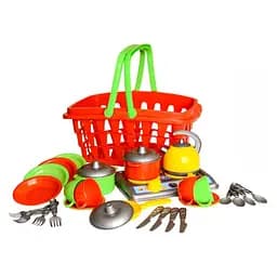 Игровой набор посуды в корзинке "Галинка 10 ТехноК" (28 шт) 1172