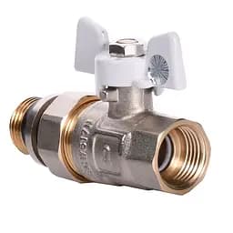 Кран кульовий з американкою Q Professional QP003 PN40 1/2″ антипротікання, Білий метелик - мініатюра 3