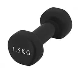 Гантель виниловая PowerPlay 1,5 кг PP_4121 Черная 1 шт (PP_4121_1,5kg)