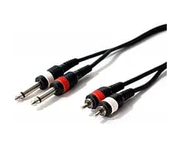Готовый аудио кабель 2xJack 6,3 — 2xRCA BIG XC002 8м