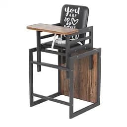 Стільчик для годування Bambi Graphite 2 в 1 мангрове дерево