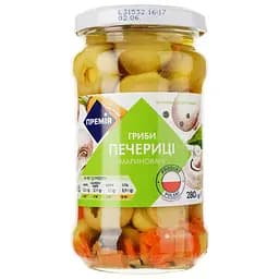 Грибы Премія Шампиньоны маринованные, целые, стерилизованные, 280 г (837990)
