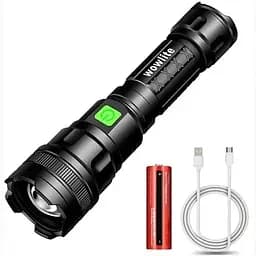 Перезаряжаемый фонарик ALmi светодиодный фонарик Wowlite S1600 - высокий люмен, масштабируемый, 3 режима, ручной свет.