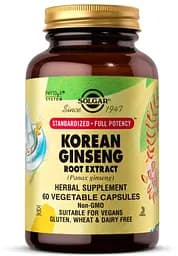 Натуральная добавка Solgar SFP Korean Ginseng Root Extract, 60 вегакапсул